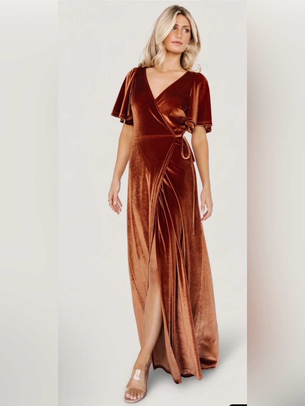 Twobirds New York Velvet Kimono Wrap Dress.